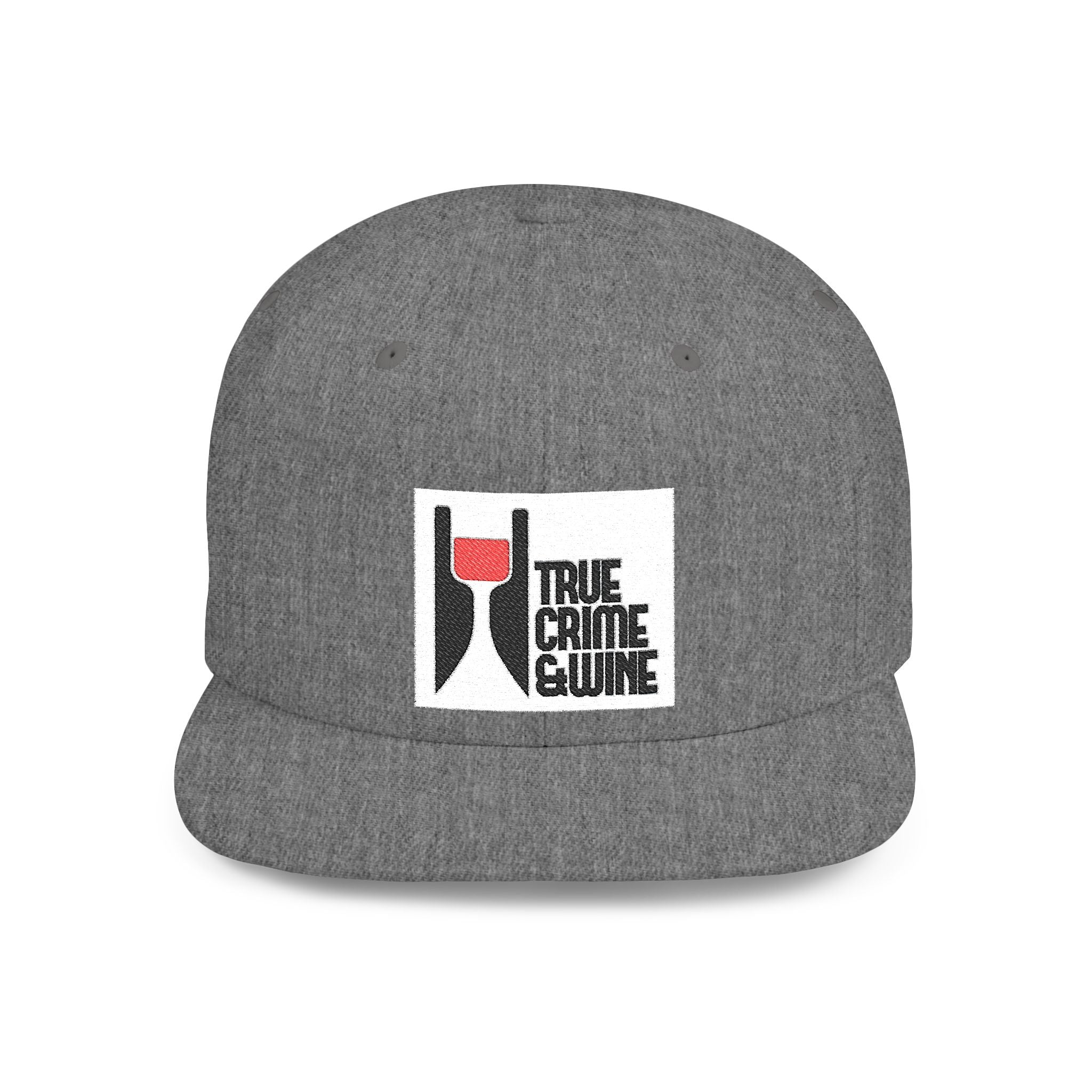 True Crime Enthusiast Flat Bill Snapback Cap - Trendy Hat for Fans, Gift for Him/Her, Casual Wear, Festival Accessory, Cool Streetwear