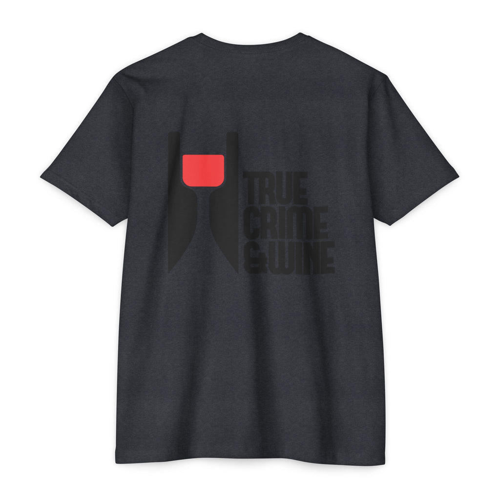 True Crime & Wine Unisex T-Shirt, Perfect Gift for True Crime Fans, Wine Lovers, Cozy Nights In, Casual Wear, Unique Graphic Tee