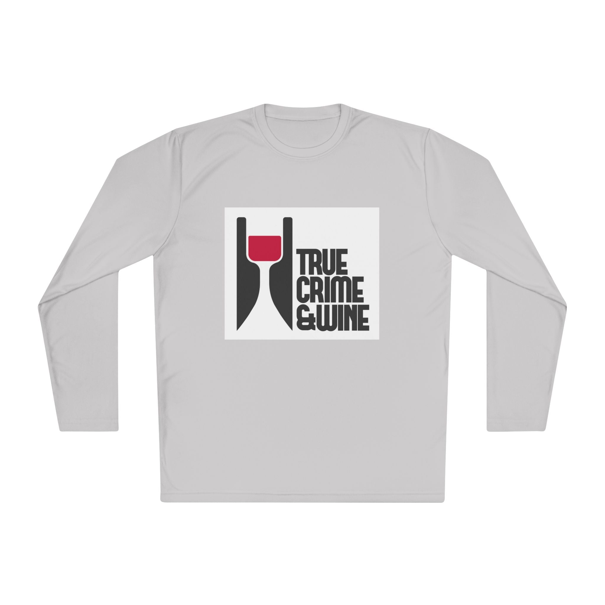 True Crime & Wine Long Sleeve Tee, Unisex Tee for Wine Lovers, True Crime Fan Apparel, Gift for True Crime Lovers, Cozy Casual Wear