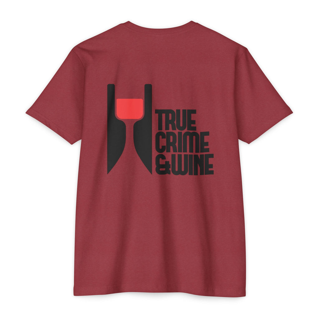 True Crime & Wine Unisex T-Shirt, Perfect Gift for True Crime Fans, Wine Lovers, Cozy Nights In, Casual Wear, Unique Graphic Tee