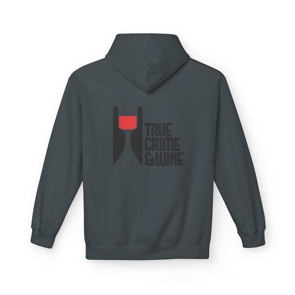 True Crime & Wine Hoodie - Cozy Unisex Fleece Sweatshirt for Wine Lovers, Perfect Gift for True Crime Fans, Casual Wear, Wine Night, [...]