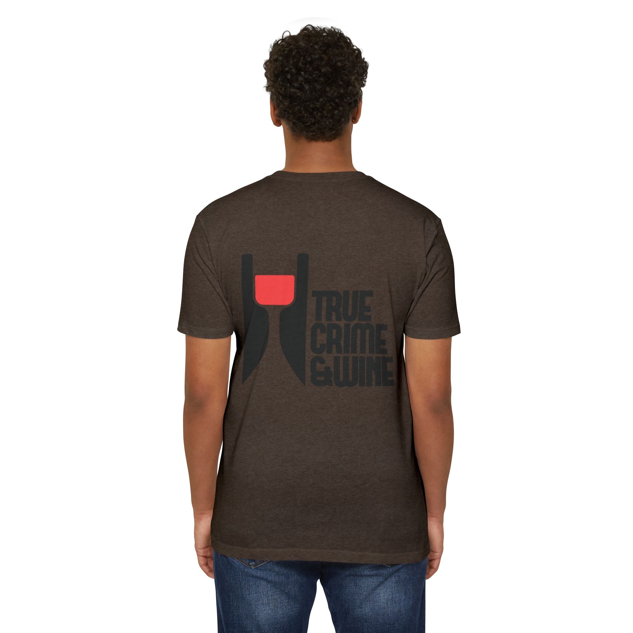 True Crime & Wine Unisex T-Shirt, Perfect Gift for True Crime Fans, Wine Lovers, Cozy Nights In, Casual Wear, Unique Graphic Tee