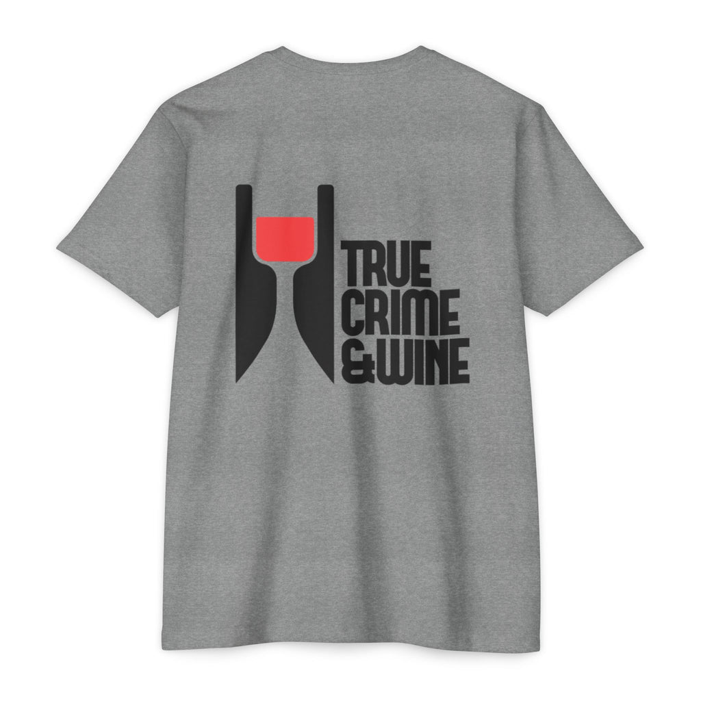 True Crime & Wine Unisex T-Shirt, Perfect Gift for True Crime Fans, Wine Lovers, Cozy Nights In, Casual Wear, Unique Graphic Tee