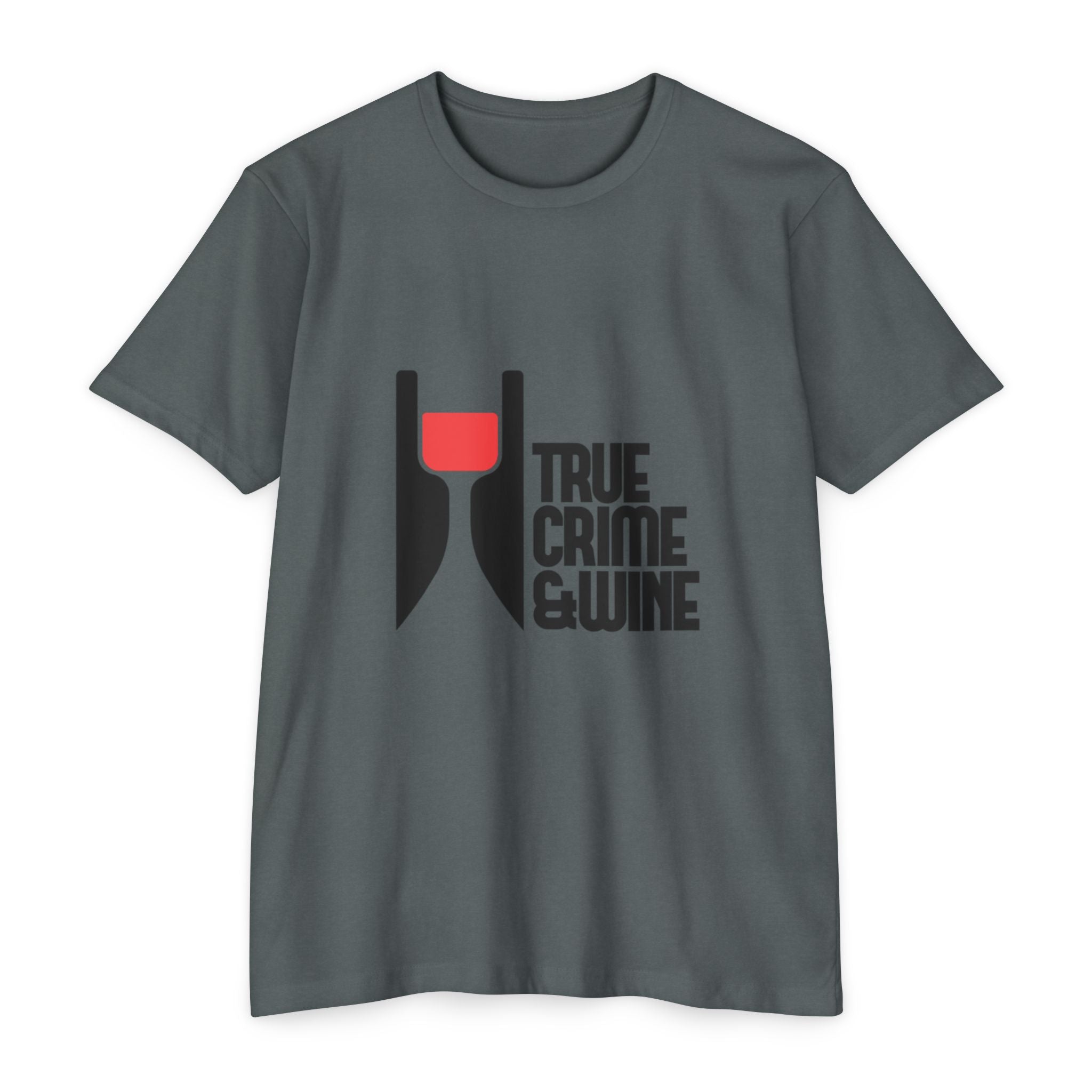 True Crime & Wine Unisex T-Shirt, Perfect Gift for True Crime Fans, Wine Lovers, Cozy Nights In, Casual Wear, Unique Graphic Tee