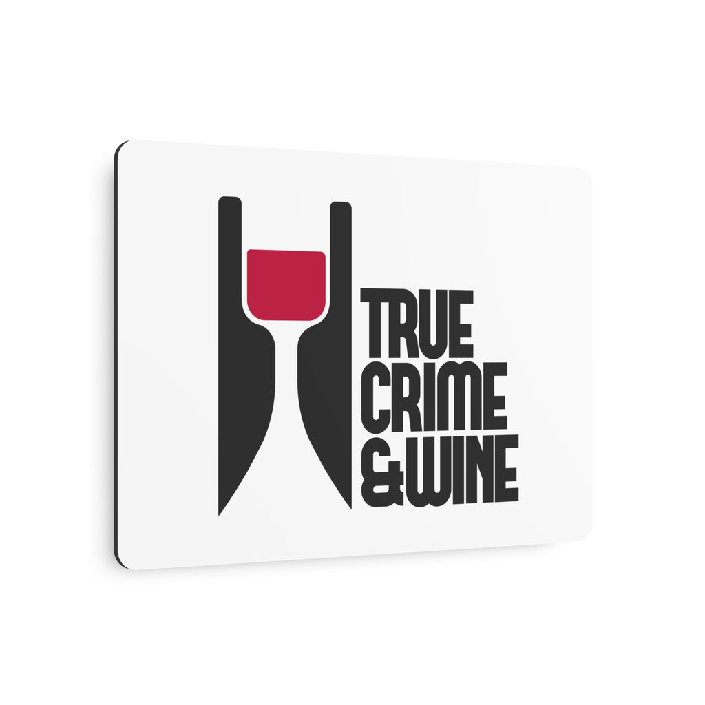 True Crime & Wine Metal Art Sign, Home Bar Decor, Unique Wall Art