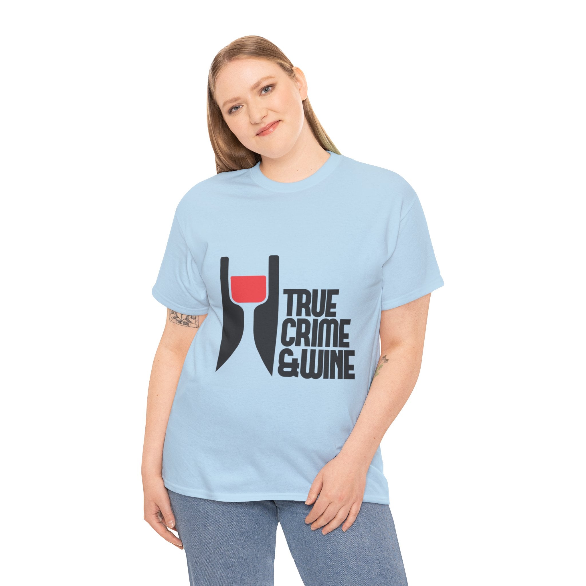 True Crime & Wine Unisex Cotton Tee, Funny Graphic Shirt for True Crime Lovers, Wine Enthusiast Gift, Casual Tee for Everyday Wear, [...]